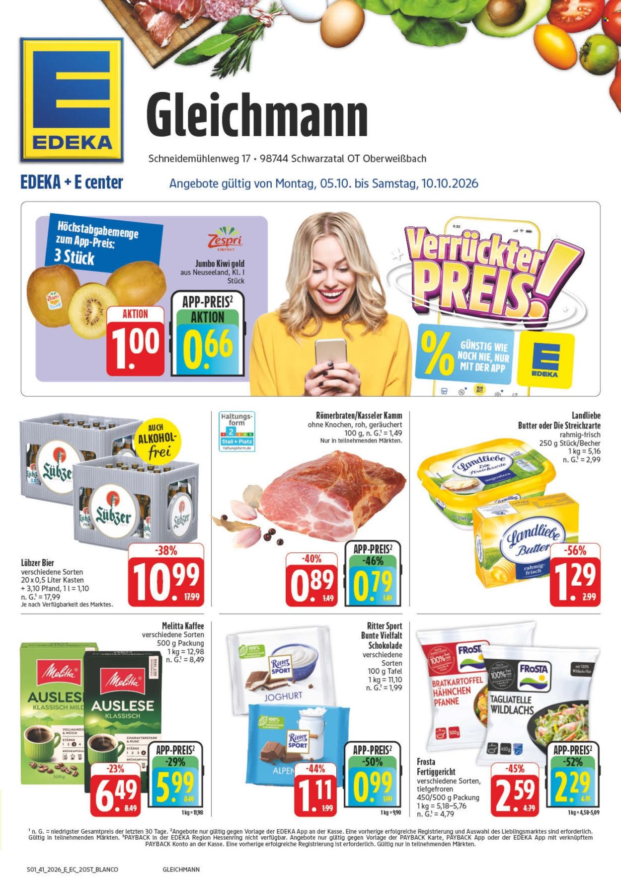 Edeka Prospekte  - 5.10.2026 - 10.10.2026. Seite 1
