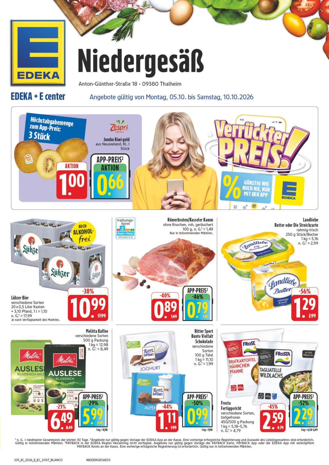 Edeka Prospekte  - 5.10.2026 - 10.10.2026. Seite 1