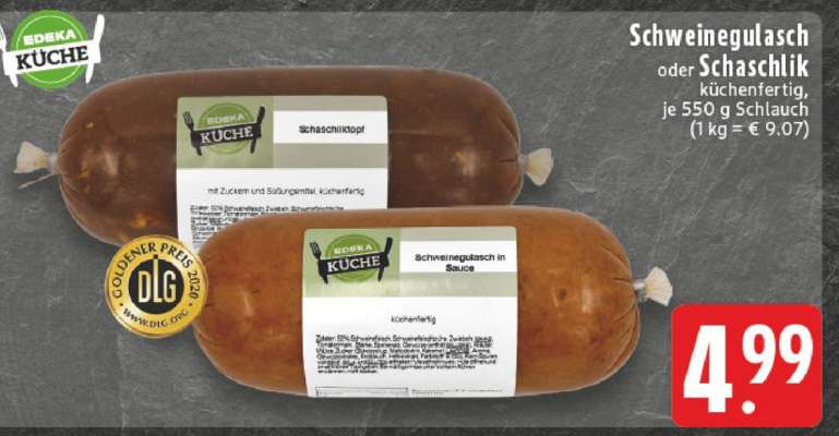 Schweinegulasch oder Schaschlik