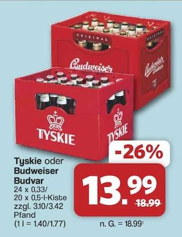 Tyskie oder Budweiser Budvar