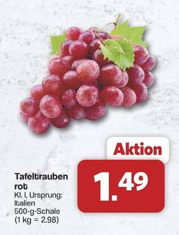 Tafeltrauben rot