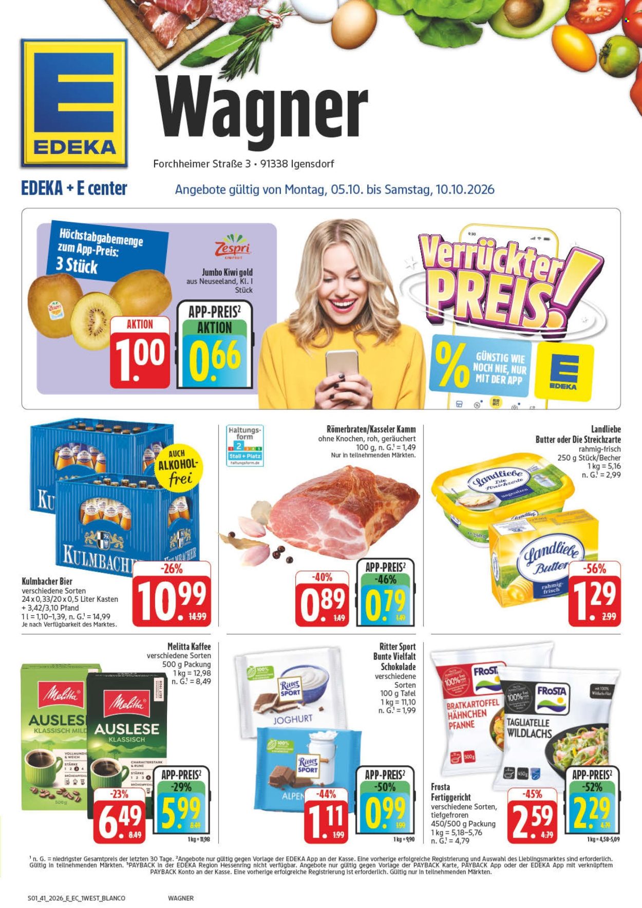 Edeka Prospekte  - 5.10.2026 - 10.10.2026. Seite 1