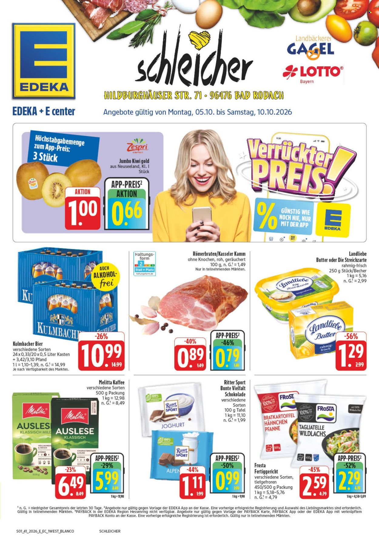 Edeka Prospekte  - 5.10.2026 - 10.10.2026. Seite 1