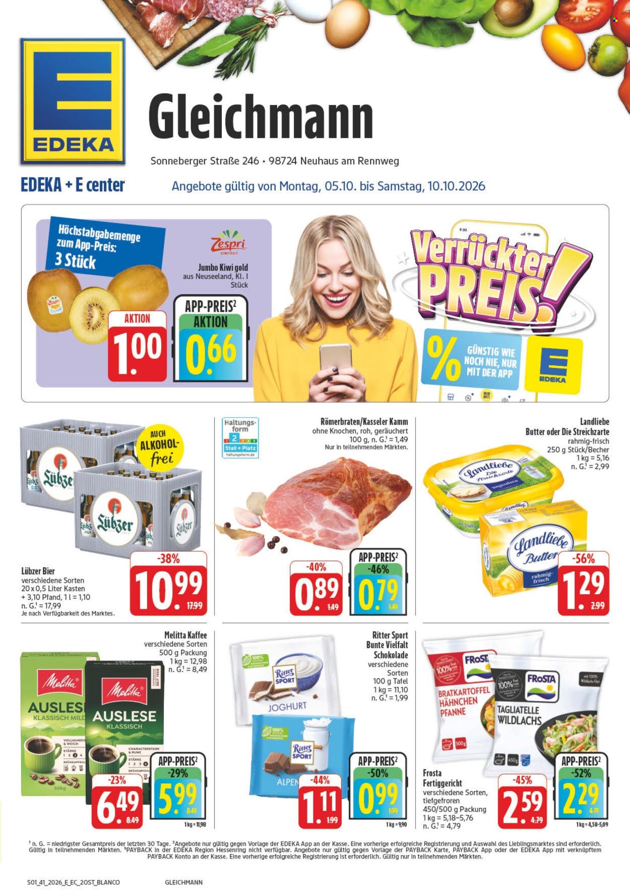 Edeka Prospekte  - 5.10.2026 - 10.10.2026. Seite 1