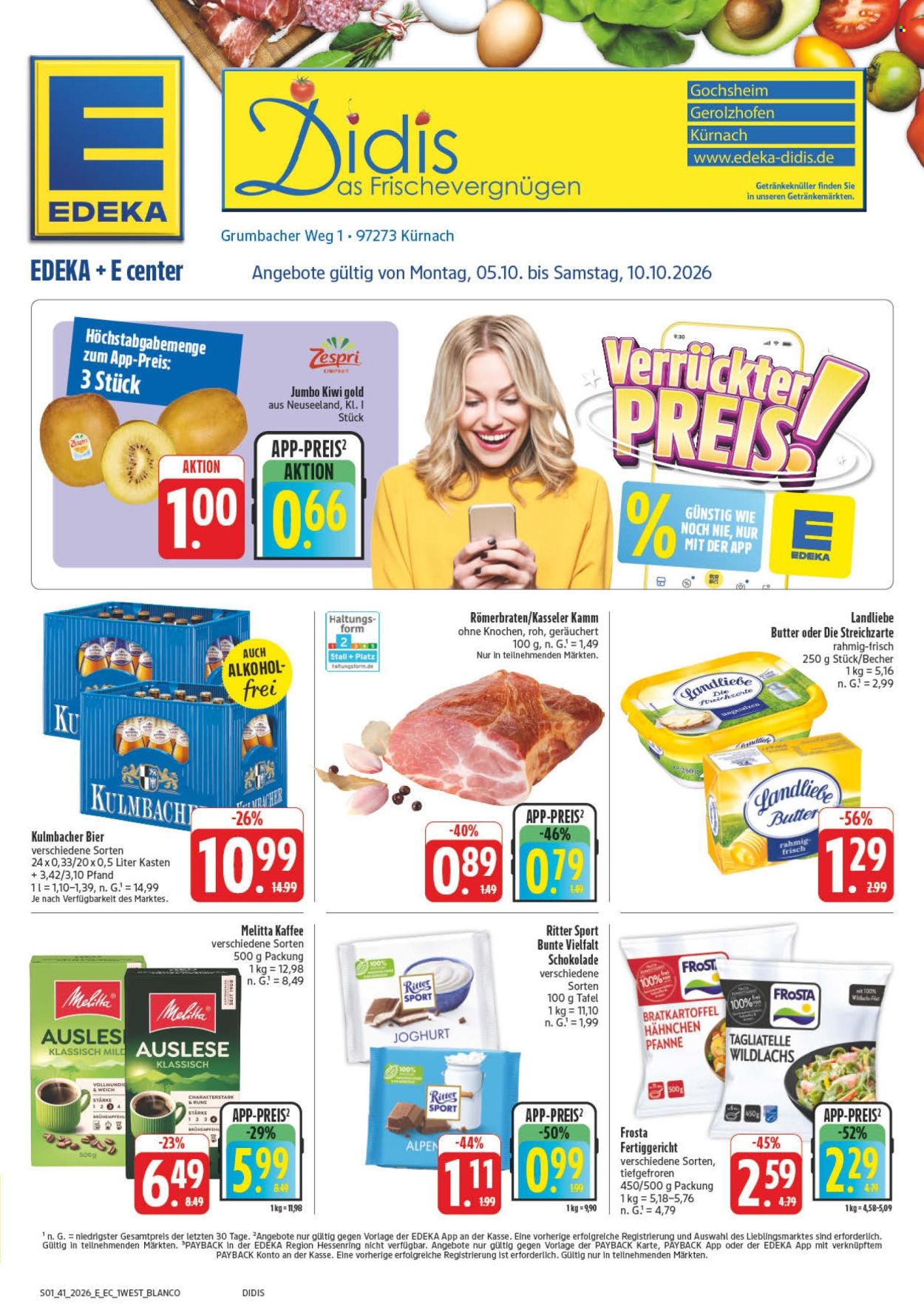 Edeka Prospekte  - 5.10.2026 - 10.10.2026. Seite 1
