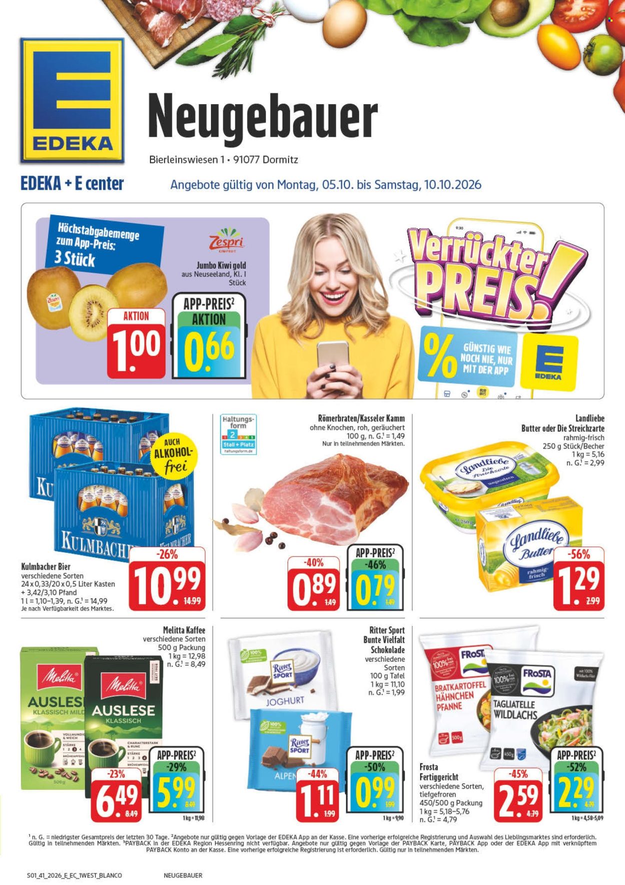 Edeka Prospekte  - 5.10.2026 - 10.10.2026. Seite 1