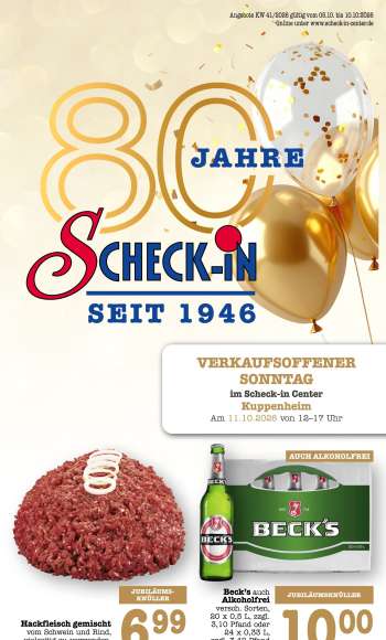 Prospekte Scheck-in - 5.10.2026 - 10.10.2026.