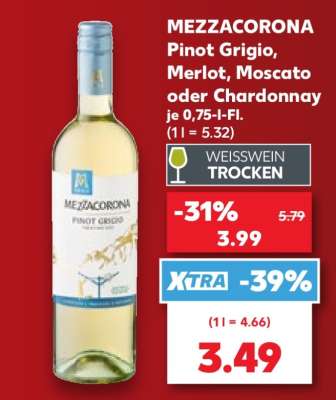 MEZZACORONA Pinot Grigio, Merlot, Moscato oder Chardonnay