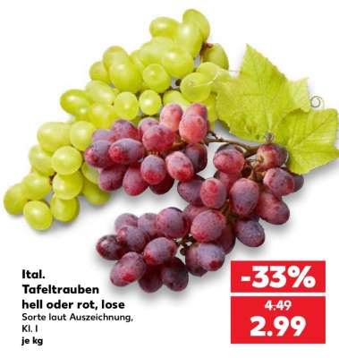 Ital. Tafeltrauben hell oder rot, lose