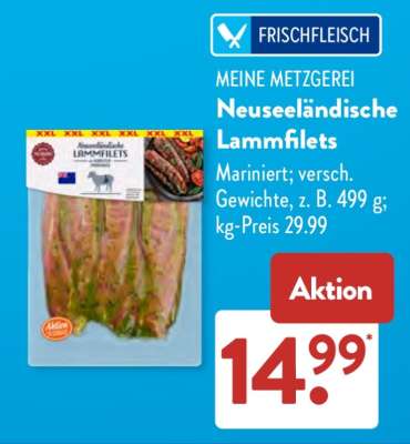 Neuseeländische Lammfilets