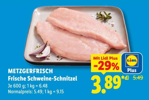 Metzgerfrisch Frische Schweine- Schnitzel