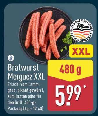 Bratwurst Merguez XXL