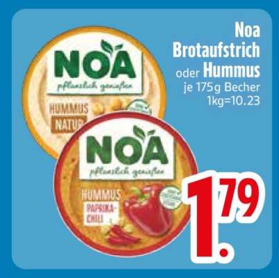 Noa Brotaufstrich Hummus