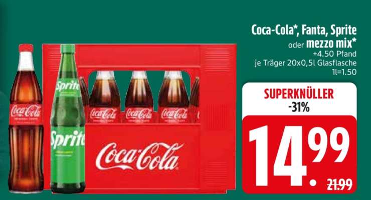 Coca-Cola, Fanta, Sprite oder Mezzo Mix