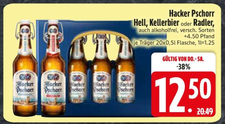 Hacker Pschorr Hell, Kellerbier oder Radler