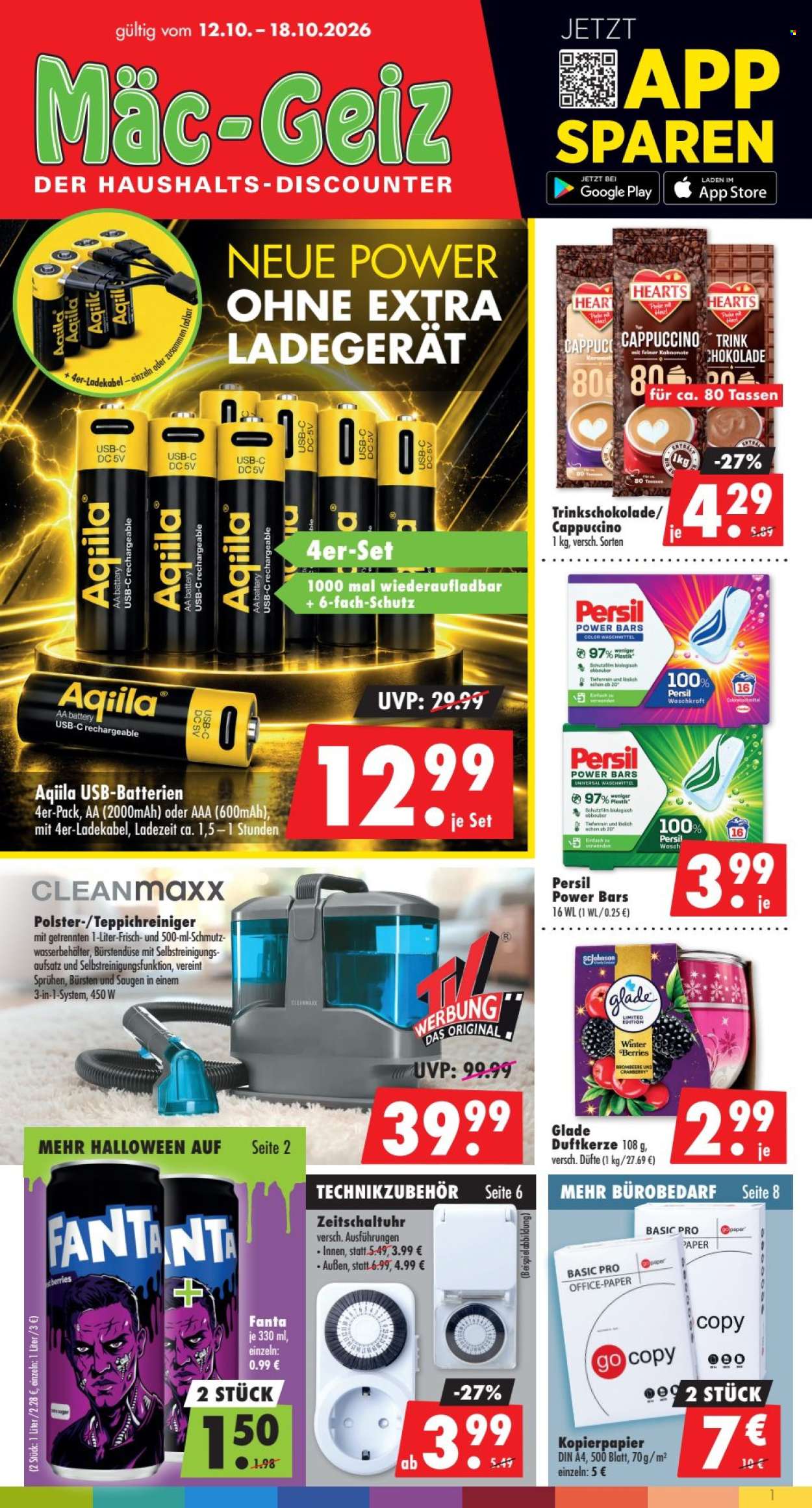 Mäc-Geiz Prospekte  - 12.10.2026 - 18.10.2026. Seite 1