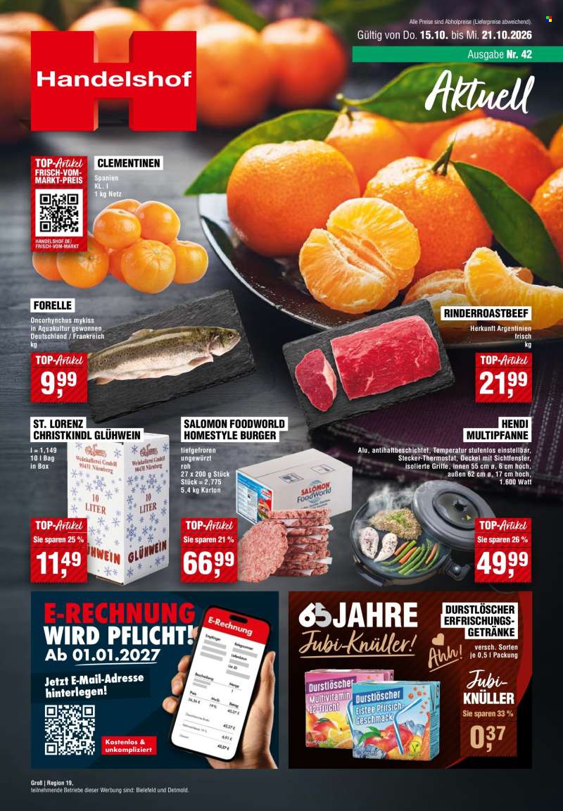 Prospekte Handelshof - 15.10.2026 - 21.10.2026.