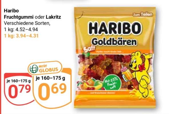 Haribo Fruchtgummi oder Lakritz