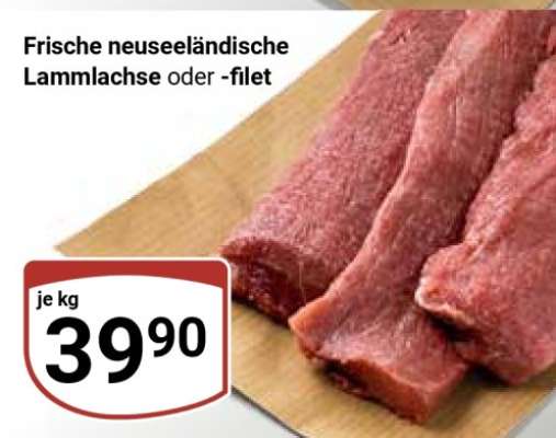 Frische, neuseeländische Lammlachse oder -filet