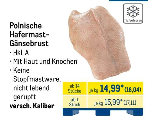 Polnische Hafermast-Gänsebrust