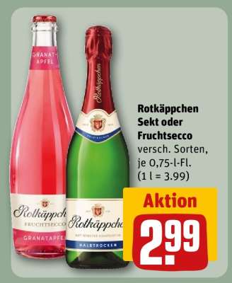 Rotkäppchen Sekt oder Fruchtsecco