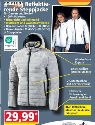 Reflektierende Steppjacke