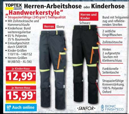 Herren-Arbeitshose oder Kinderhose