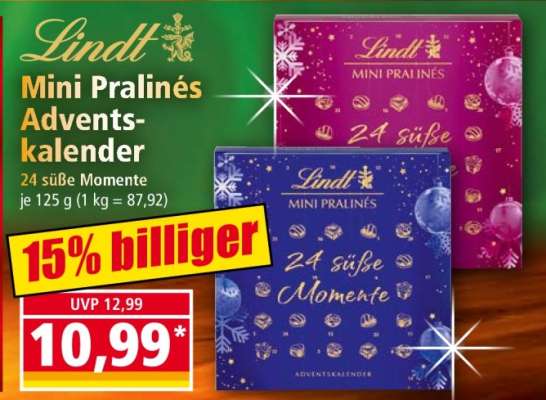 Mini Pralinés Adventskalender