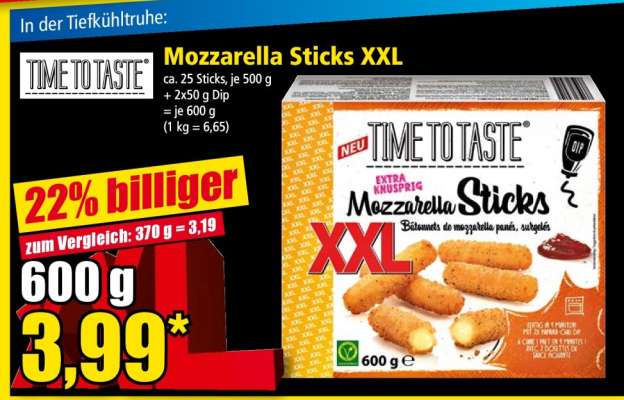 Mozzarella-Sticks XXL