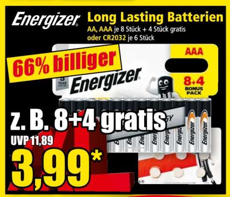 Energizer Long Lasting Batterien