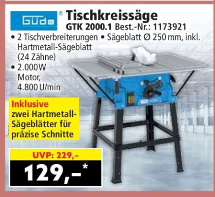 Tischkreissäge GTK 2000.1