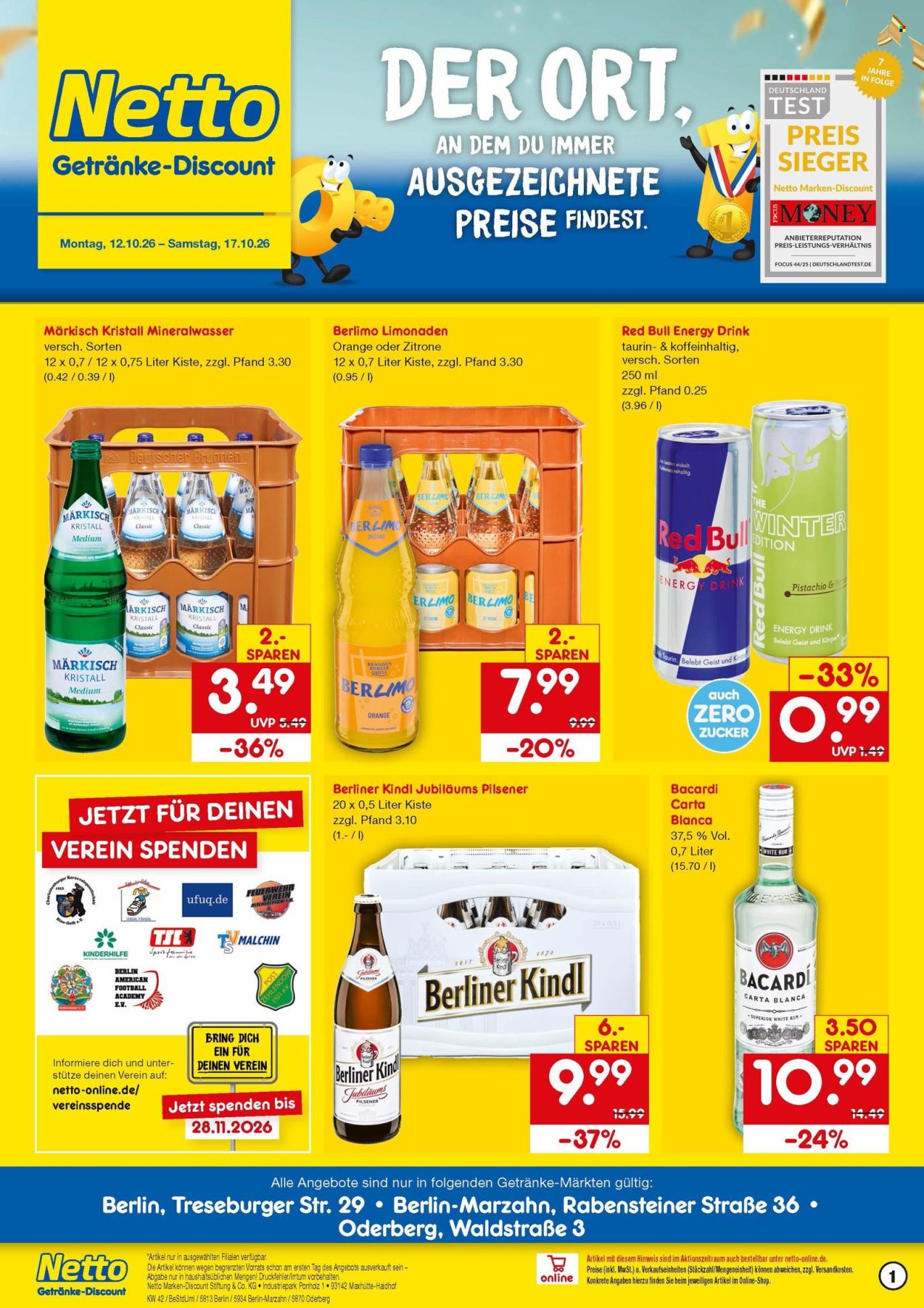 Leták Netto Marken-Discount - 12.10.2026 - 17.10.2026. Strana 1
