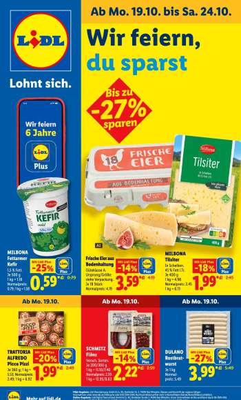 Prospekte Lidl - 19.10.2026 - 24.10.2026.
