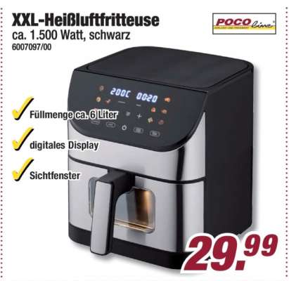 XXL- Heißluftfritteuse