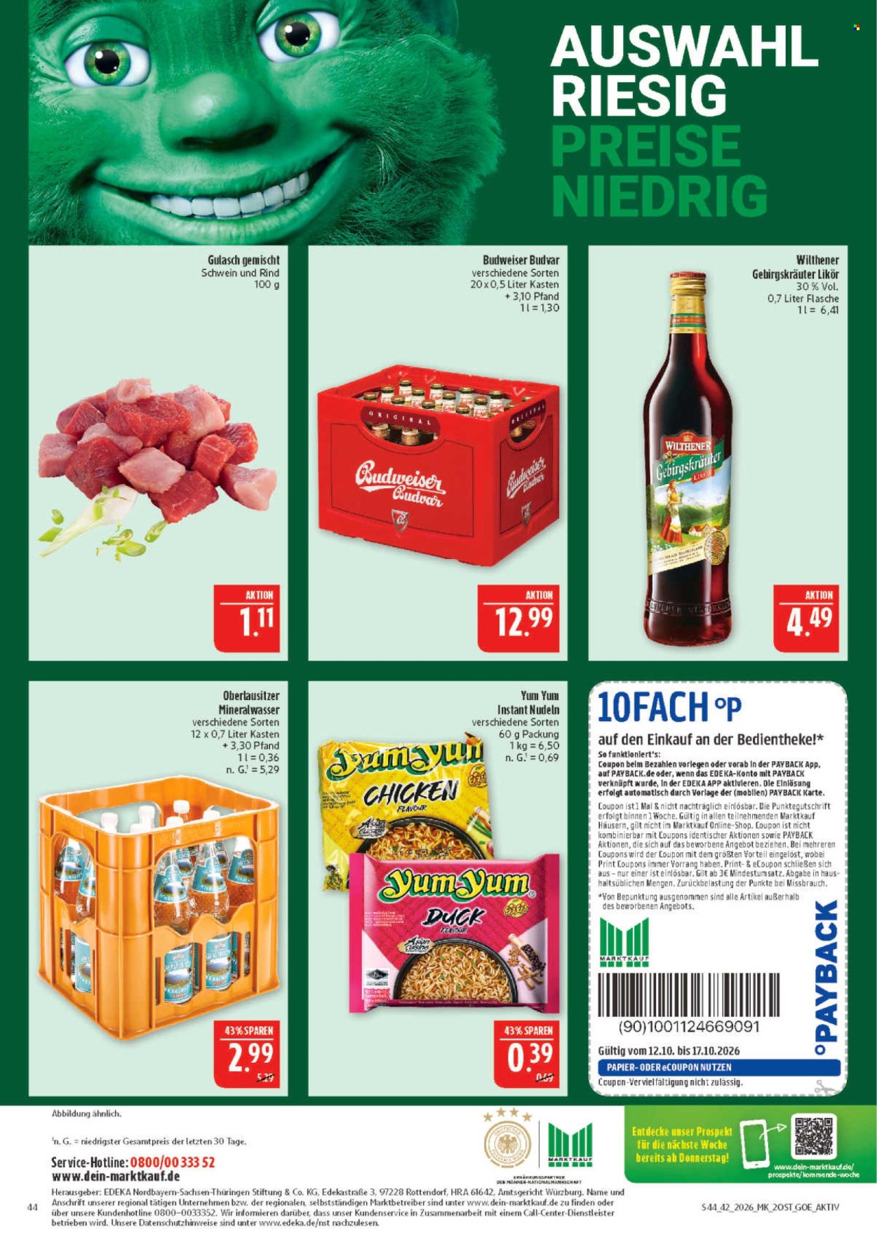 Leták Marktkauf - 12.10.2026 - 17.10.2026. Strana 44