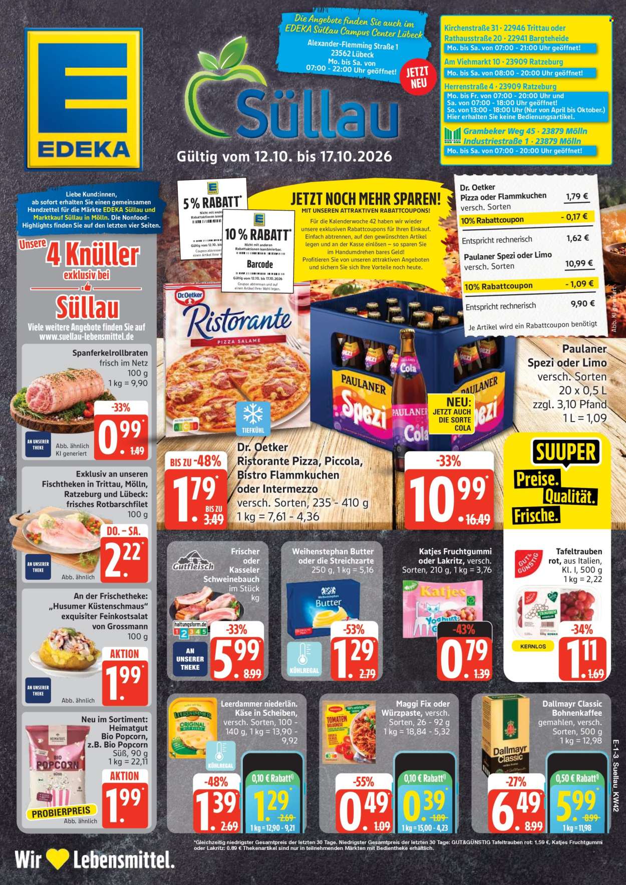 Leták Edeka - 12.10.2026 - 17.10.2026. Strana 1