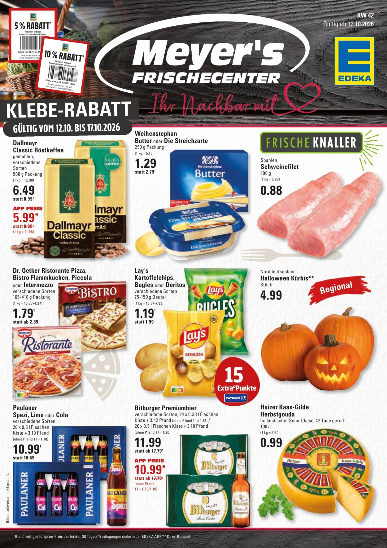 Leták Edeka - 12.10.2026 - 17.10.2026. Strana 1