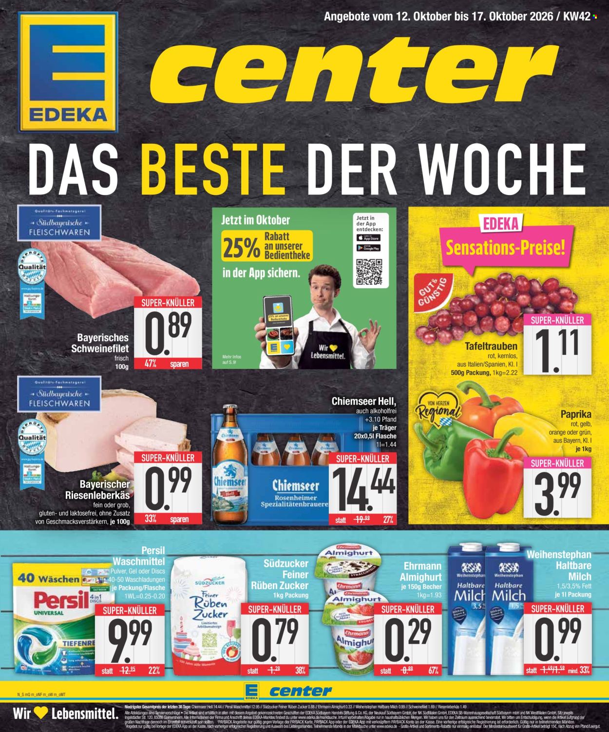 Leták Edeka - 12.10.2026 - 17.10.2026. Strana 1