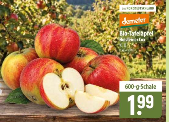 Bio-Tafeläpfel Holsteiner Cox