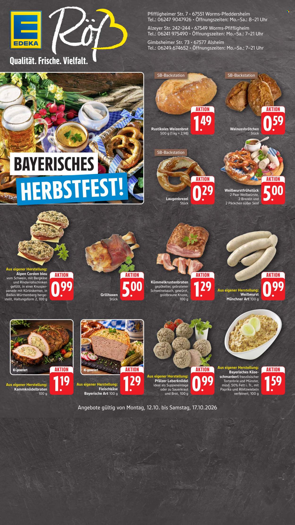 Leták Edeka - 12.10.2026 - 17.10.2026. Strana 1
