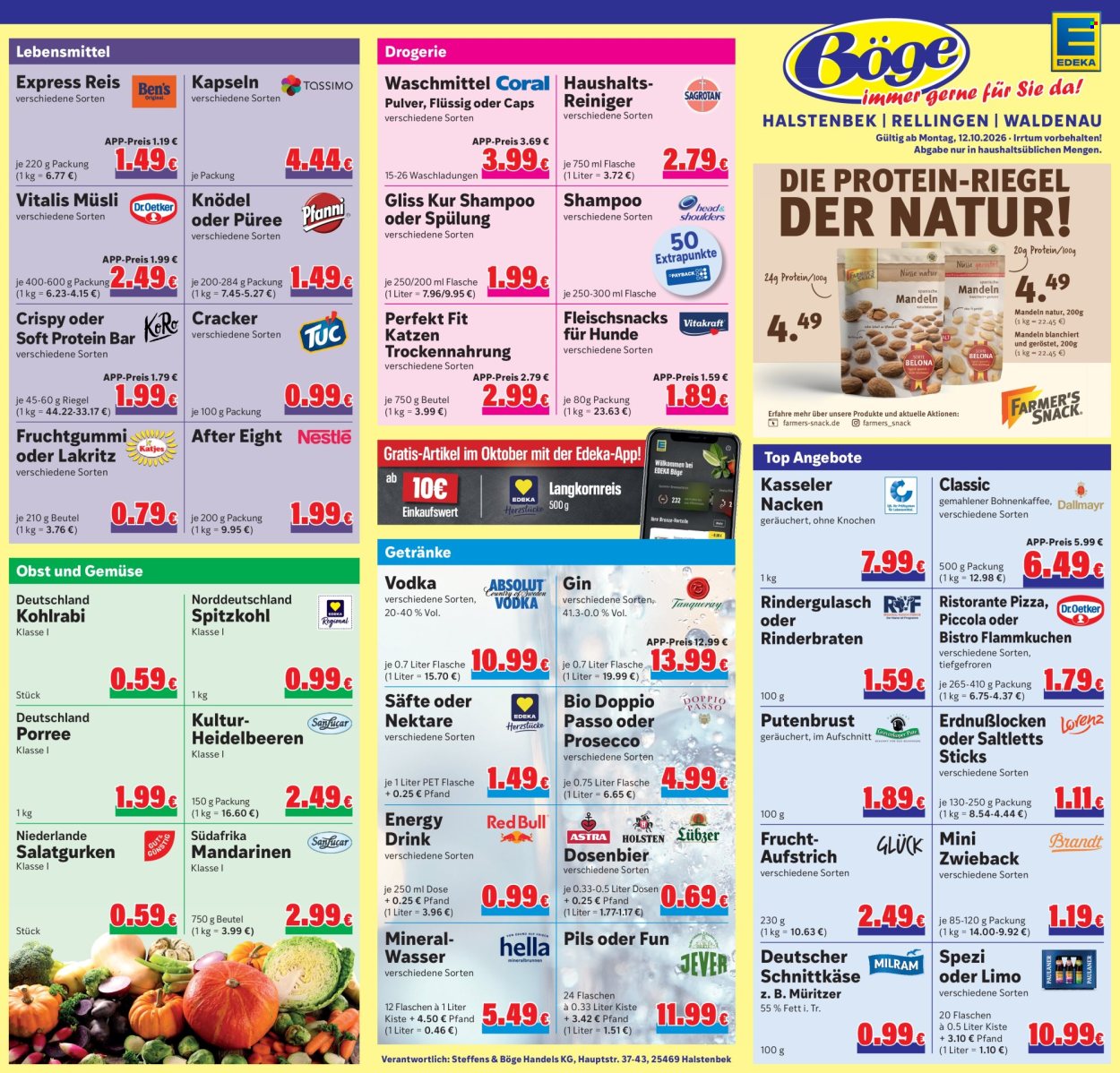 Leták Edeka - 12.10.2026 - 17.10.2026. Strana 1