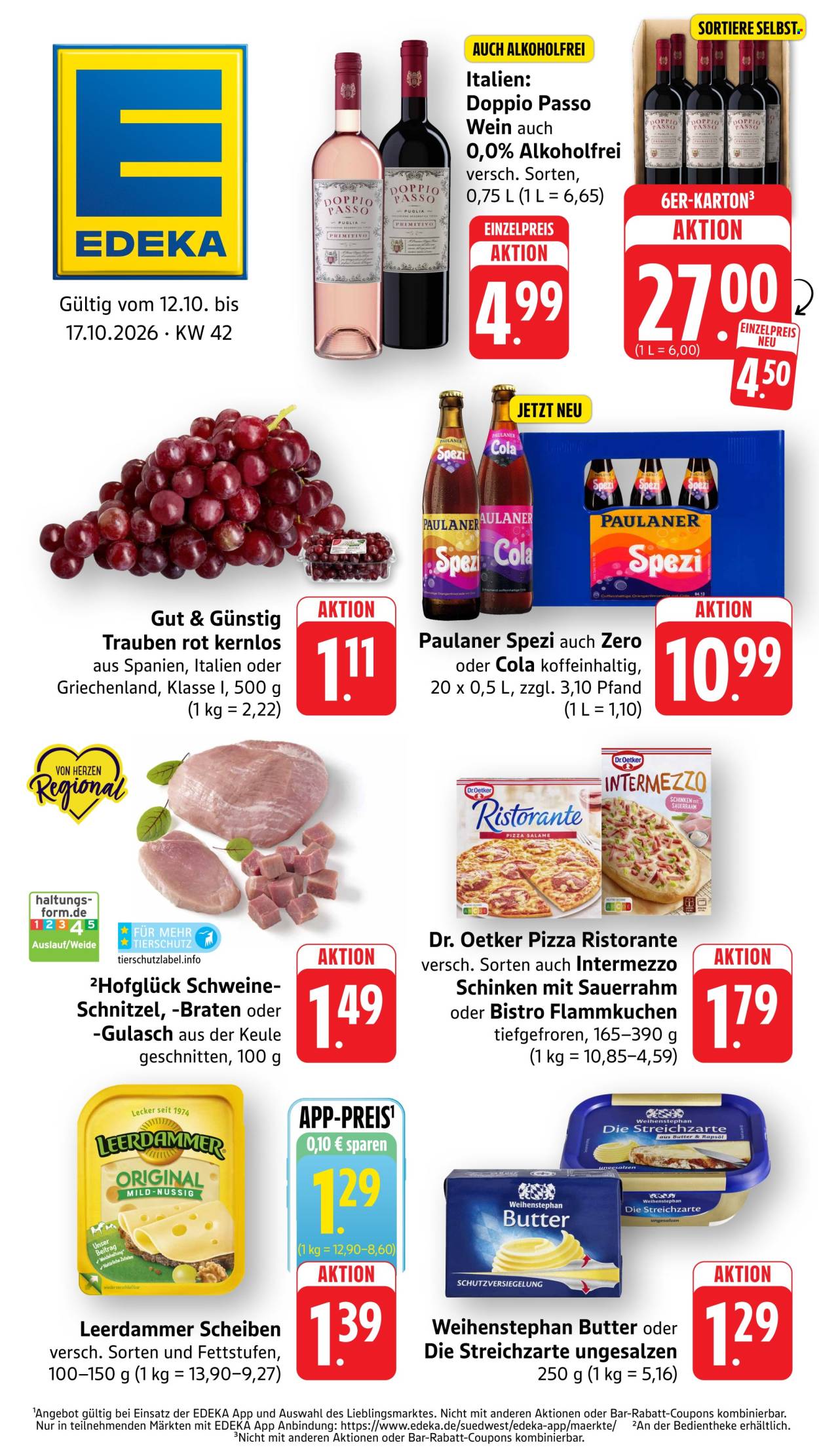 Leták Edeka - 12.10.2026 - 17.10.2026. Strana 1