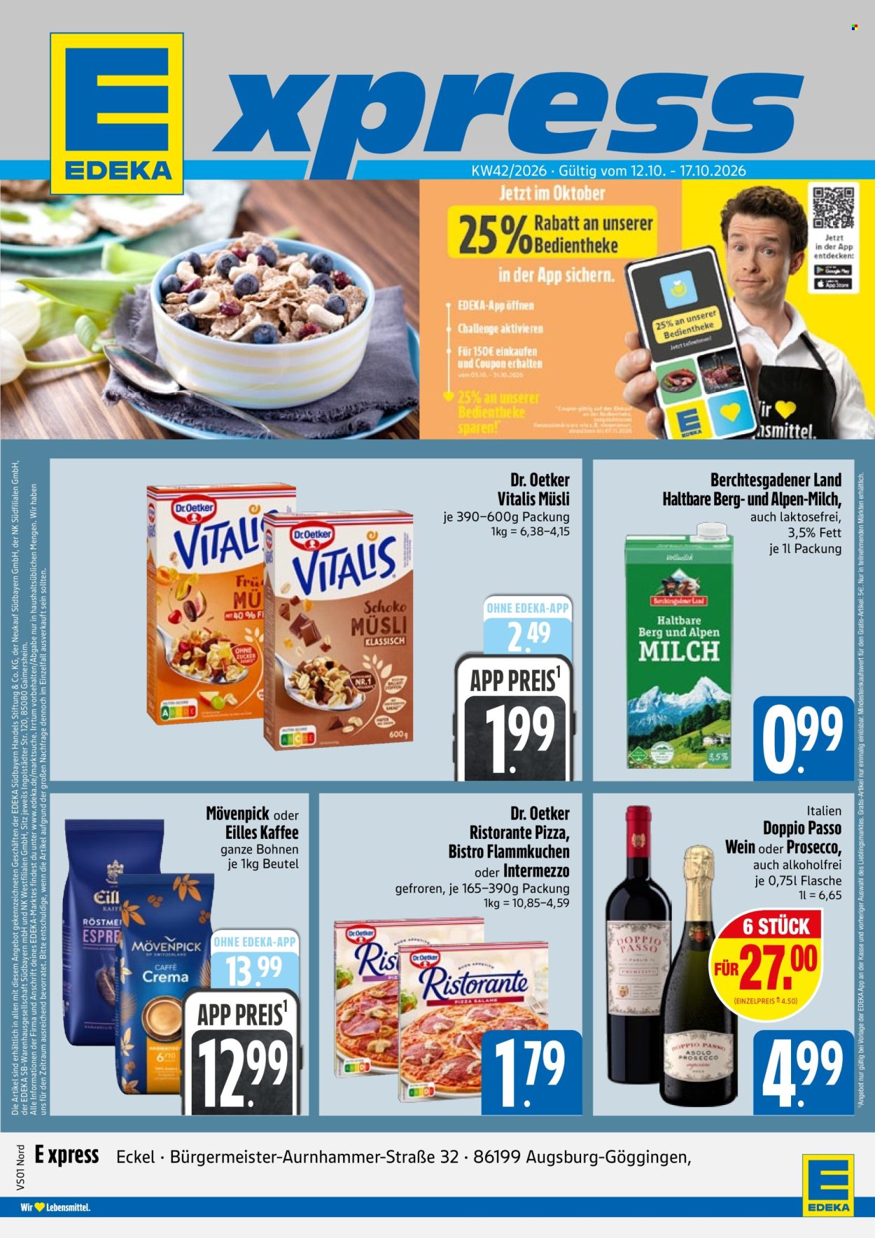 Leták Edeka - 12.10.2026 - 17.10.2026. Strana 1
