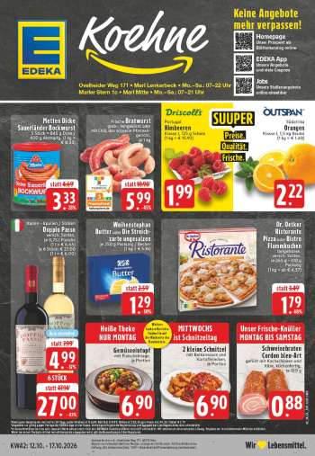 Prospekte Edeka - 12.10.2026 - 17.10.2026.