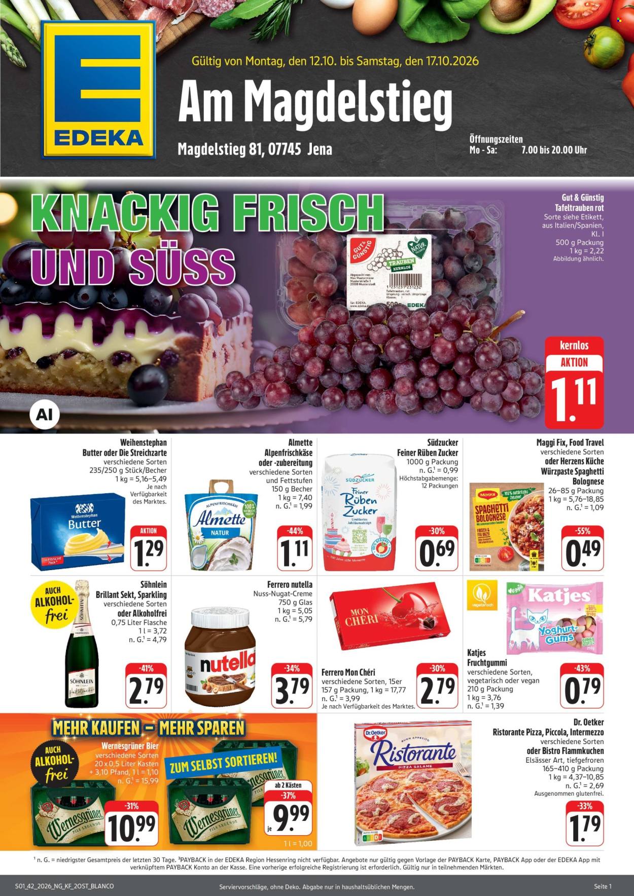 Leták Edeka - 12.10.2026 - 17.10.2026. Strana 1