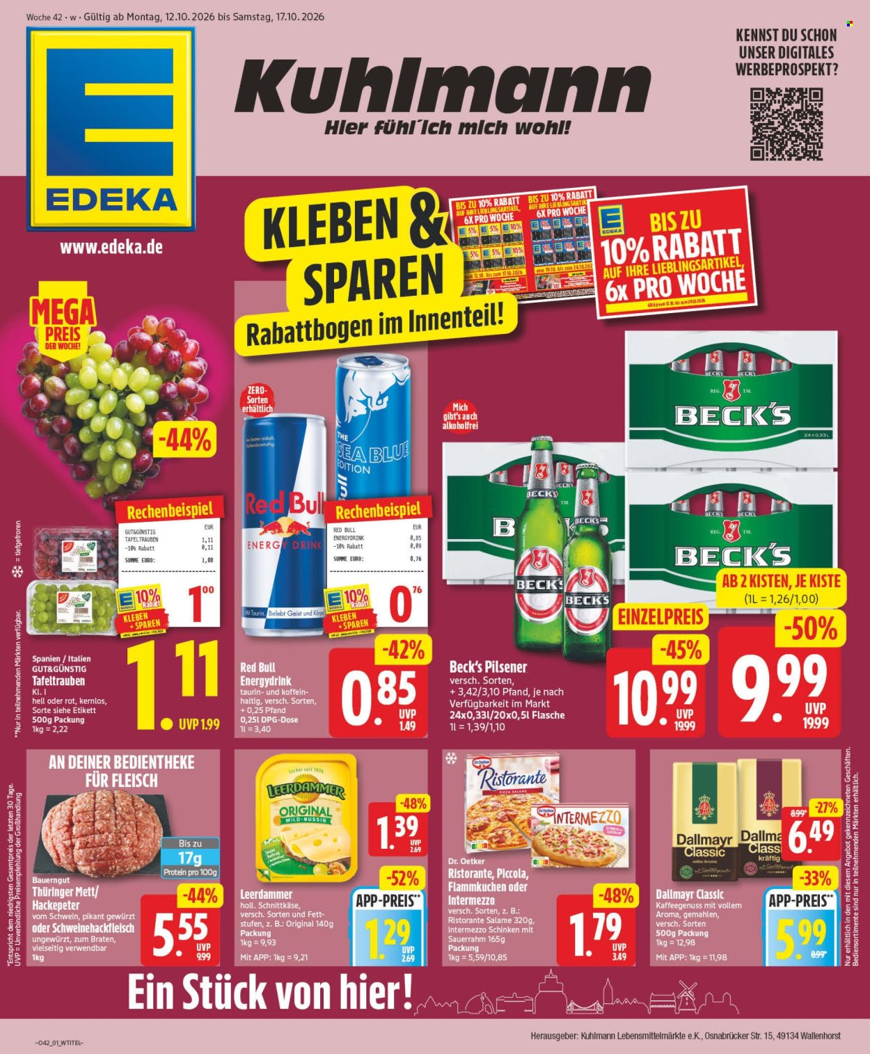 Leták Edeka - 12.10.2026 - 17.10.2026. Strana 1