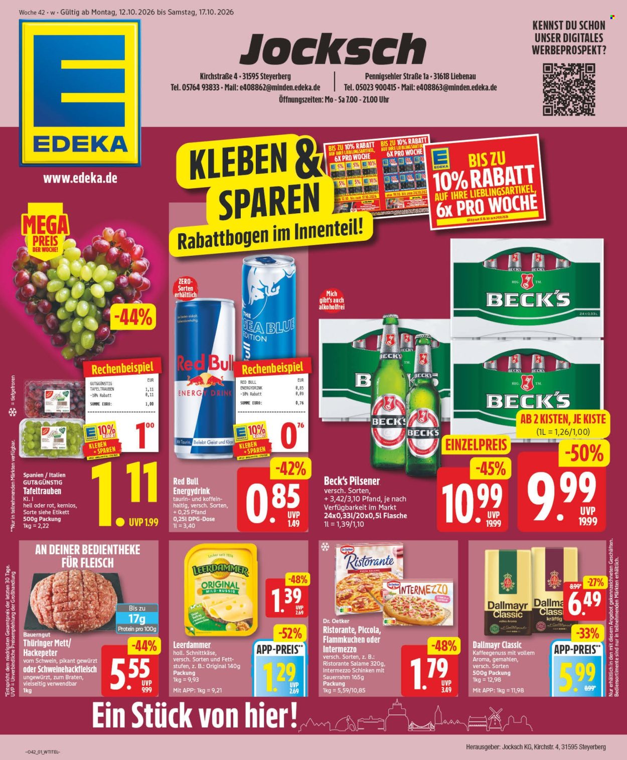 Leták Edeka - 12.10.2026 - 17.10.2026. Strana 1