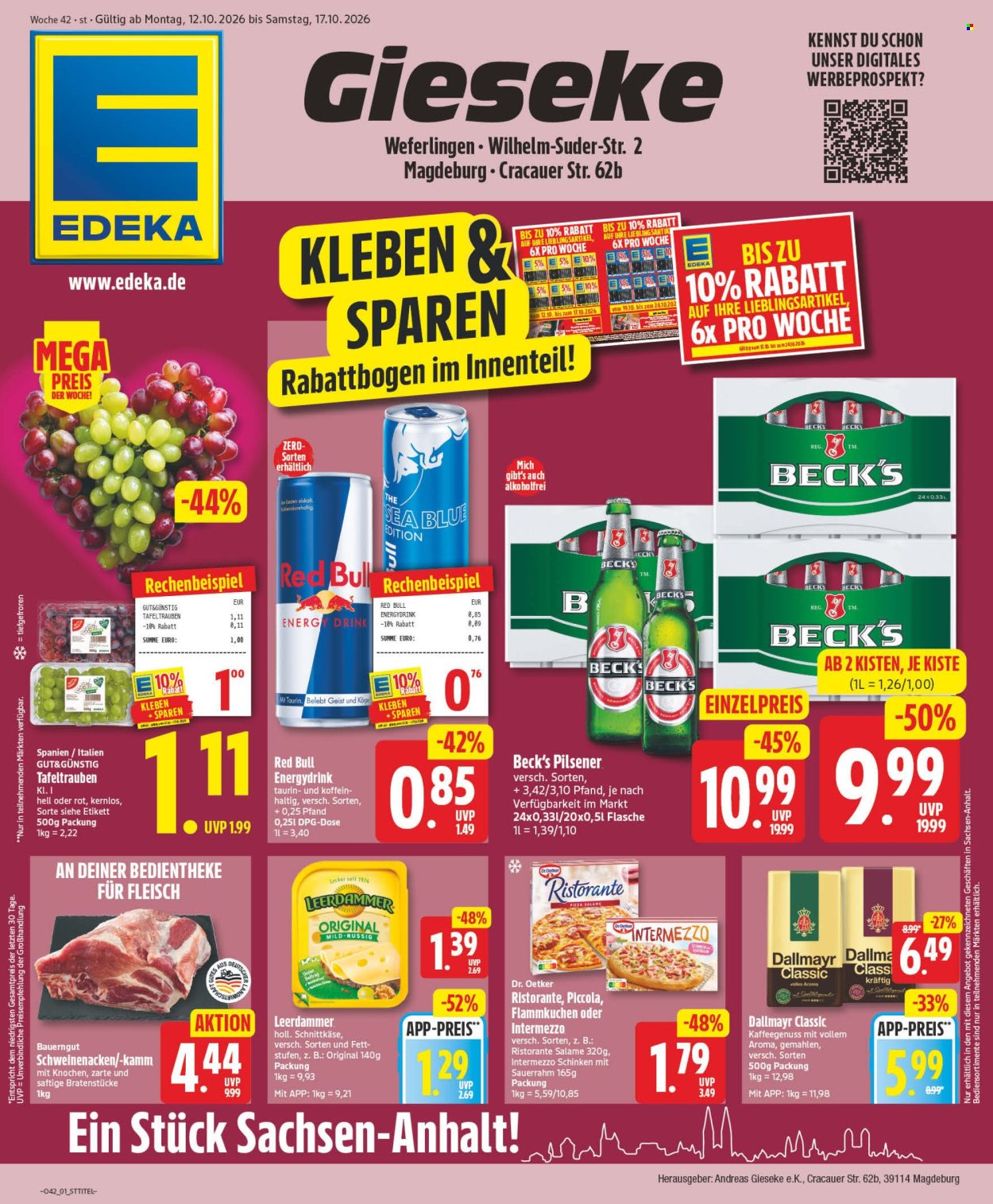 Leták Edeka - 12.10.2026 - 17.10.2026. Strana 1