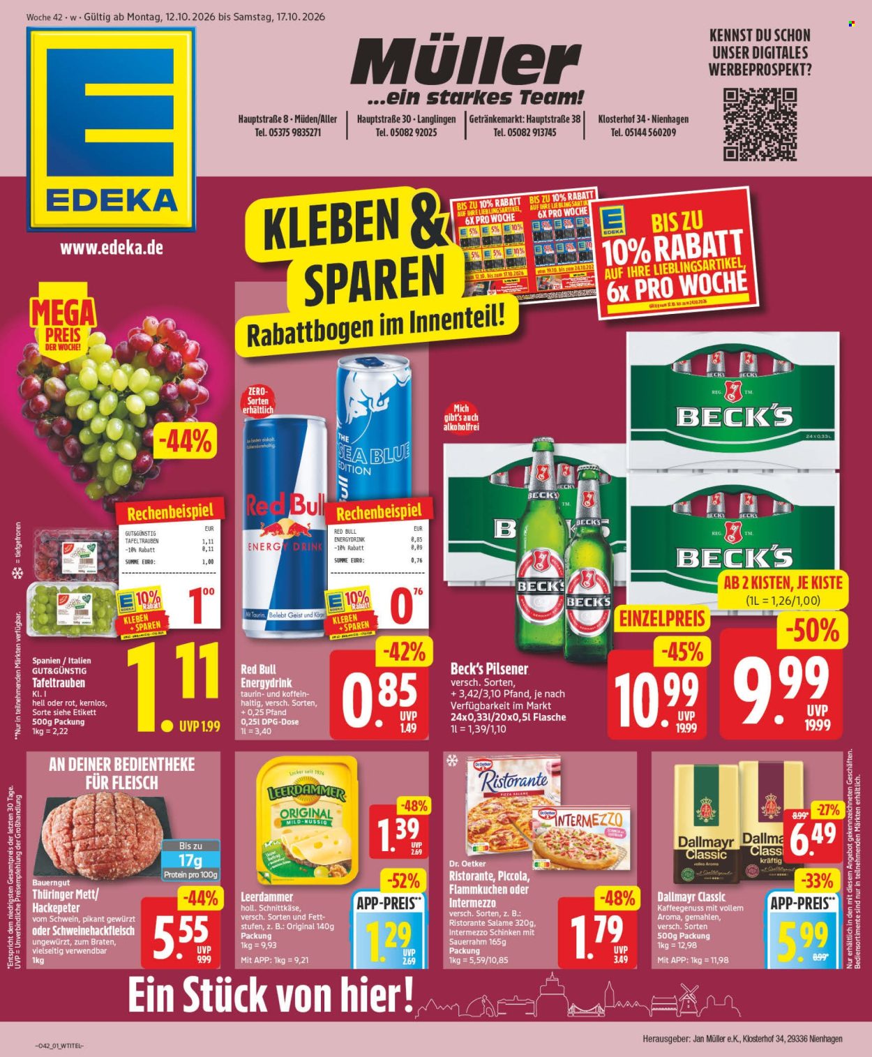 Leták Edeka - 12.10.2026 - 17.10.2026. Strana 1
