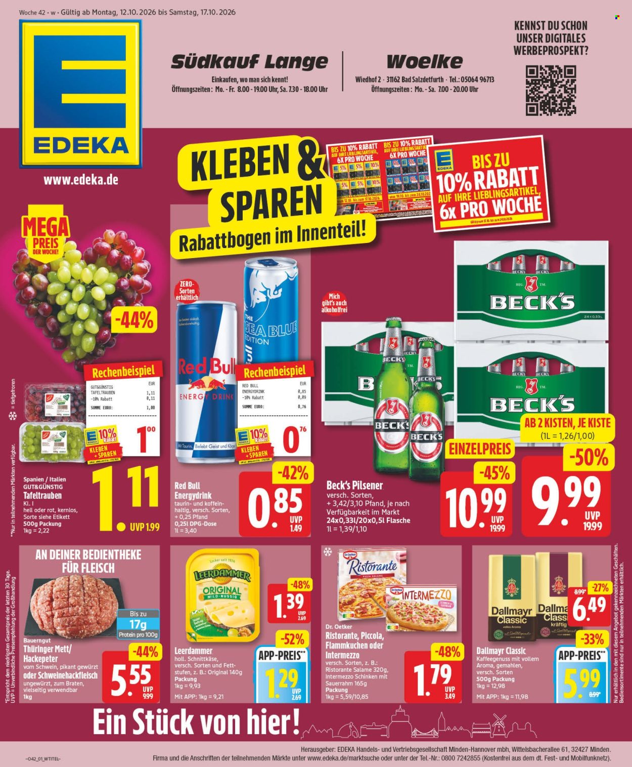 Leták Edeka - 12.10.2026 - 17.10.2026. Strana 1